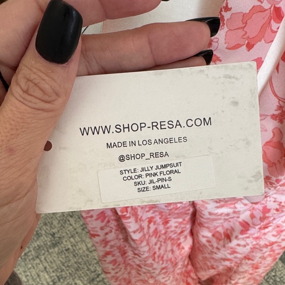 RESA Pink and White Floral jumpsuit - Picture 11 of 11